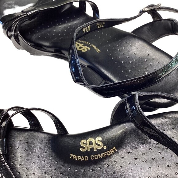 SAS Tripad Comfort Black Patent Leather Sandal 9.5‎ N - Picture 7 of 8